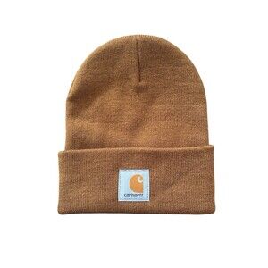Carhartt Beanie Hat Mens One Size Brown Knit Cap Made In USA